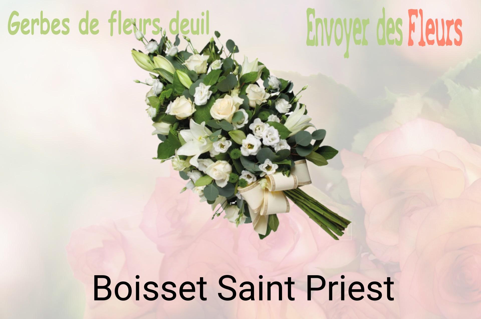 Gerbe de fleurs de deuil livrée à Boisset-Saint-Priest